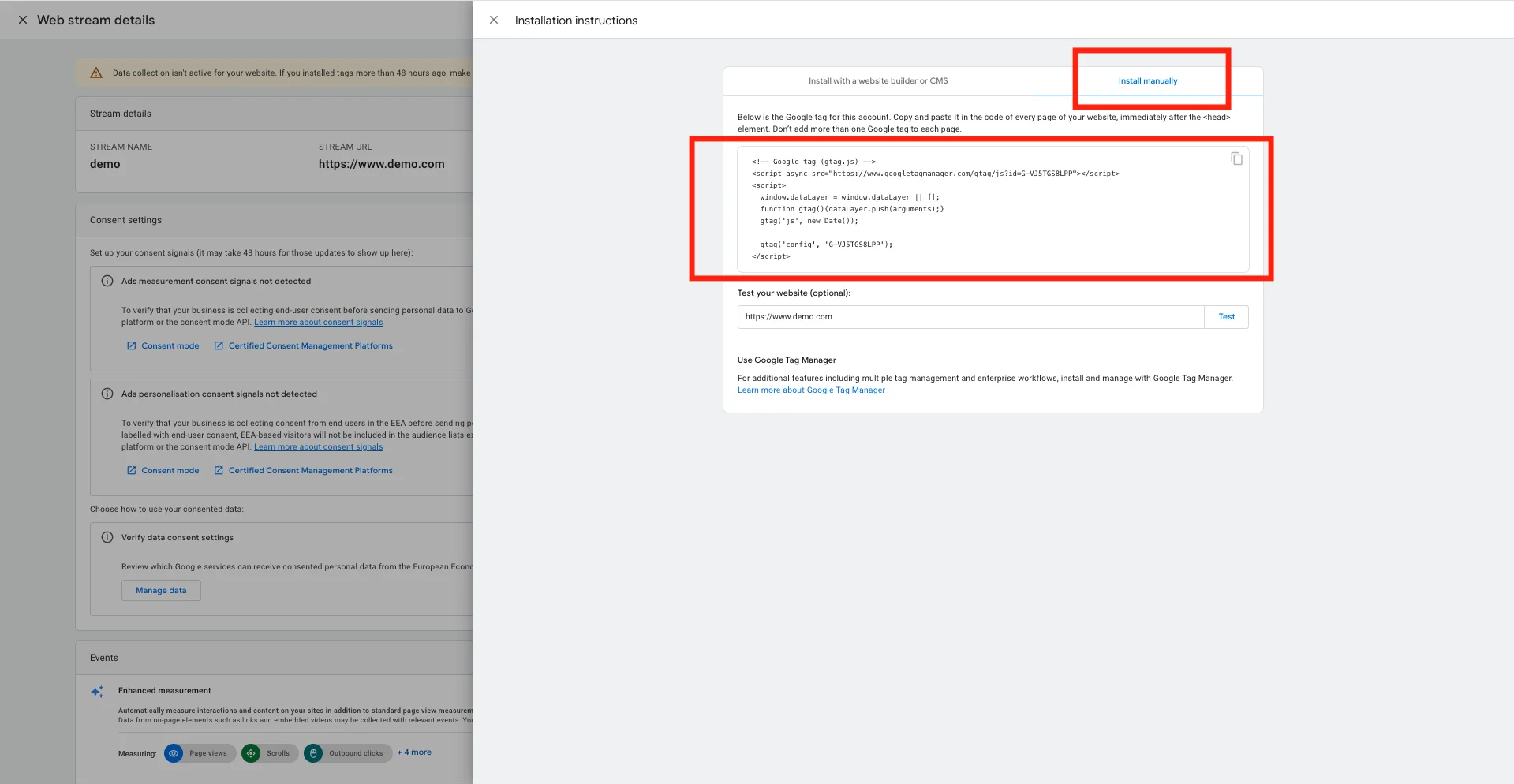 คู่มือ Google Analytics ติดตั้งผ่าน GTAG Code